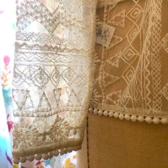 “next “, Sz.14 sheer lace top, Boho, gypsy ,fairy,romantic shabby, Downton,sexy - Picture 6 of 11